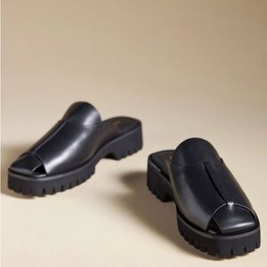 INTENTIONALLY BLANK Black Chunky Mules